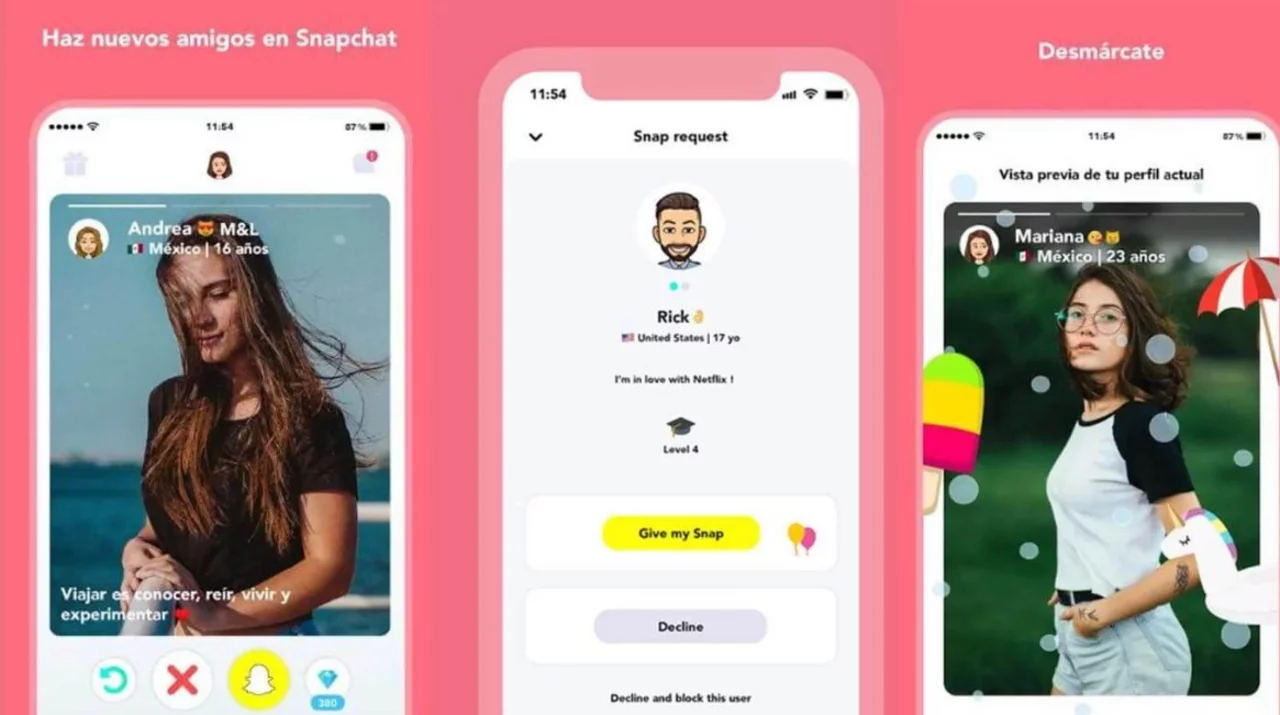 Hoop: qué es y cómo funciona el “Tinder para adolescentes” - ADNSUR - La  aplicación, de origen francés, funciona con Snapchat, la usan los más  jóvenes y llegó al puesto número dos