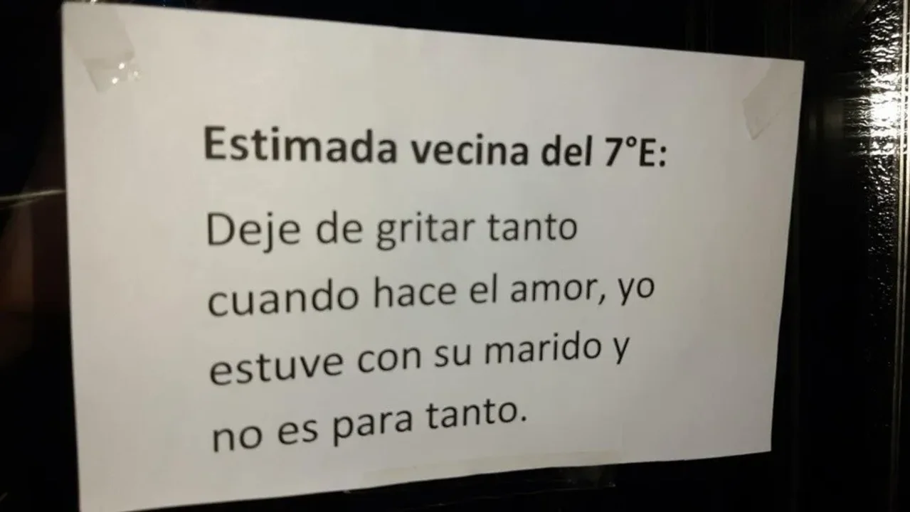 Sexo, viral y ¿verdad?: La historia del cartel en un edificio en el que se  admitió una infidelidad - ADNSUR - 