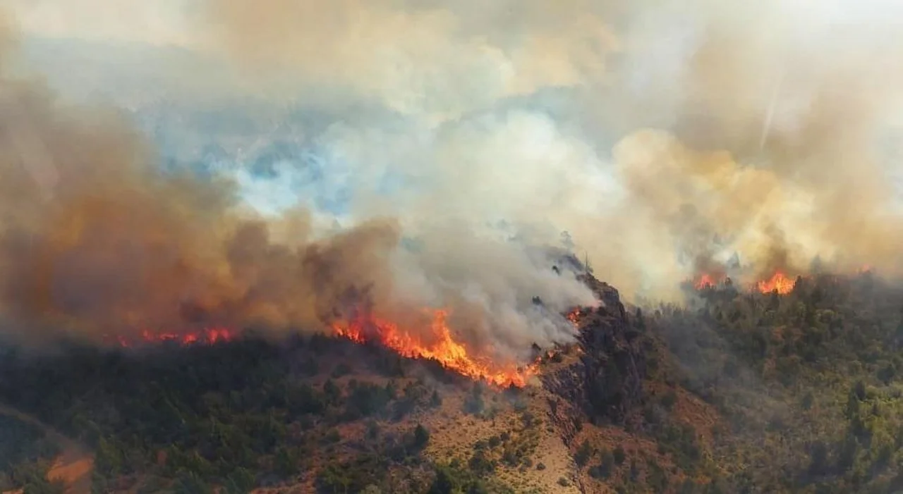 Incendio en el Parque Nacional Los Alerces: bomberos quedaron atrapados en las llamas y lograron salvarse