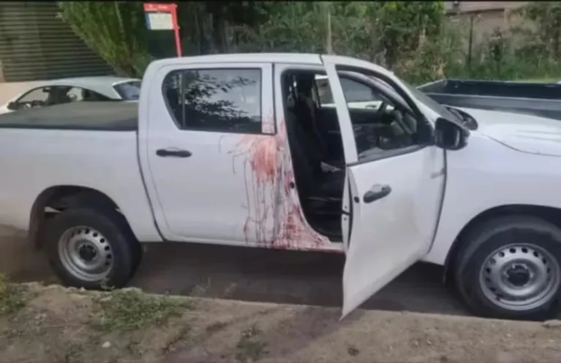 La camioneta donde fue asesinada la joven chubutense de 24 años.