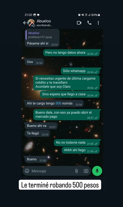 Intentaron estafarlo por WhatsApp y elaboró una inesperada jugada para robarle a los delincuentes