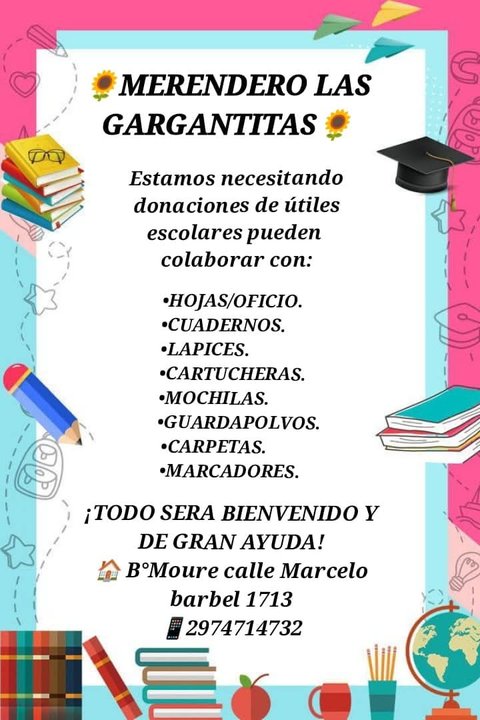 noticiaspuertosantacruz.com.ar - Imagen extraida de: https://adnsur.com.ar/sociedad/el-comedor--las-gargantitas--realiza-una-colecta-de-utiles-escolares-previo-al-comienzo-de-clases_a67a27ce5c58ae14f328eb18c