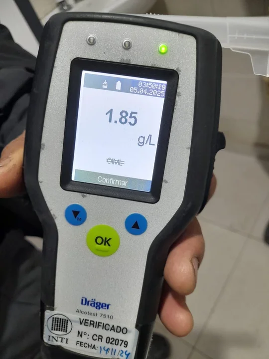 No quiso soplar, pero igual lo pescaron: detuvieron a un hombre con casi 2 gramos de alcohol en la sangre