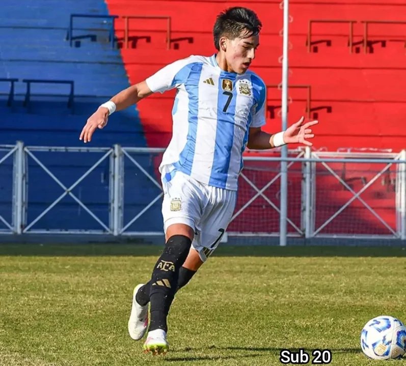 Subiabre en la concentración con la selección Argentina