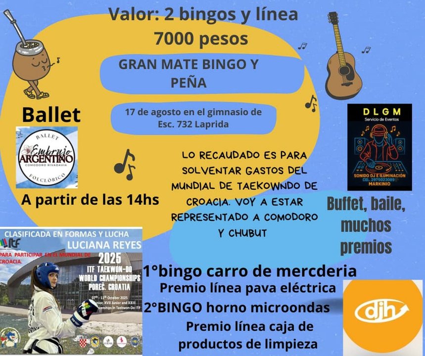 Luciana Reyes sueña con viajar al Mundial de Taekwondo y harán un bingo solidario para ayudarla