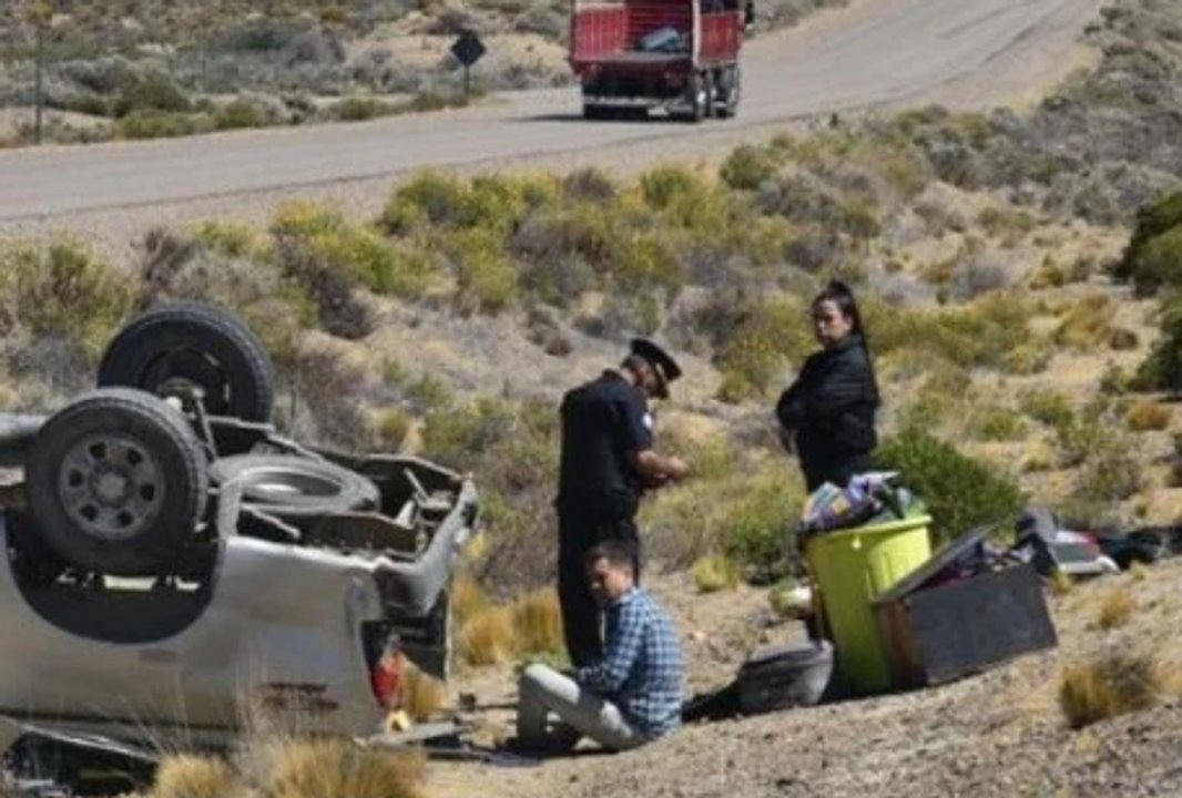 Dramático vuelco de una familia en la Ruta 3 de la Patagonia