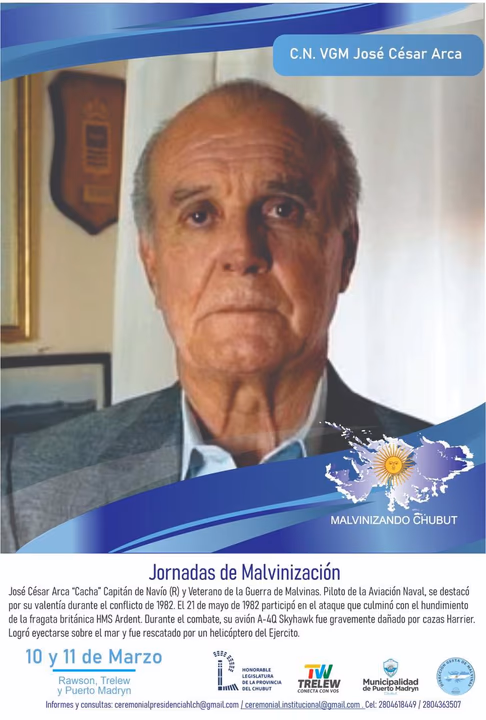 Chubut será sede de jornadas sobre la Guerra de Malvinas con pilotos de combate y un corresponsal de guerra