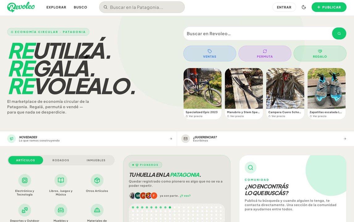Revoleo, la app chubutense que promueve el intercambio y la economía circular