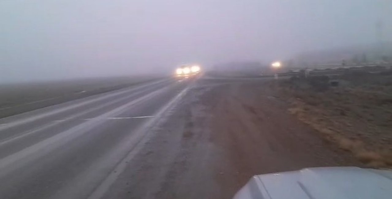 Precauciones por bancos de niebla en rutas de la región de Comodoro Rivadavia
