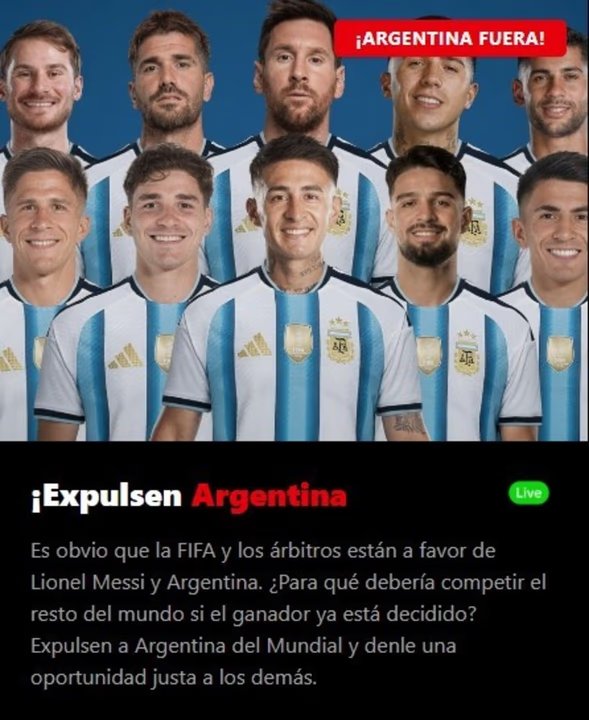 Campaña antiargentina supera 23 millones de firmas, a un paso del récord Guinness