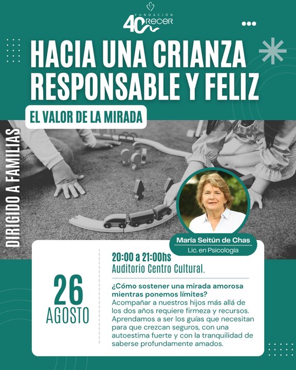 Charla sobre crianza responsable en Comodoro Rivadavia organizada por Fundación Crecer