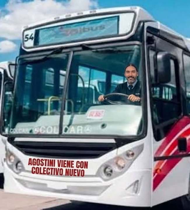 Llegada de SolBus a Comodoro inspira memes de Agostini