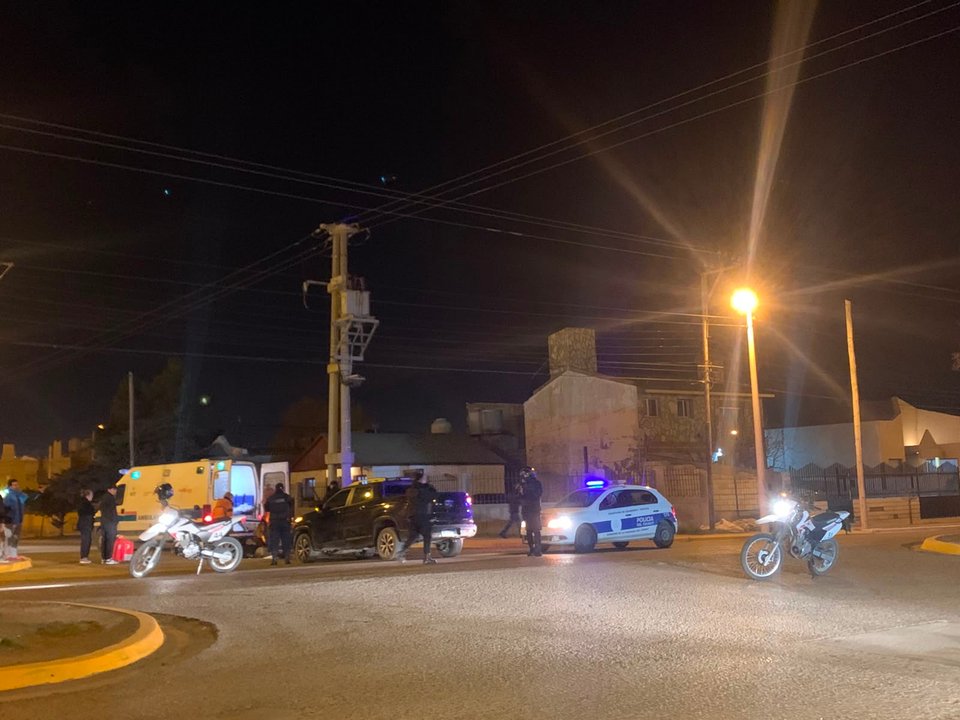 Motociclista accidentado tras colisión en Comodoro Rivadavia