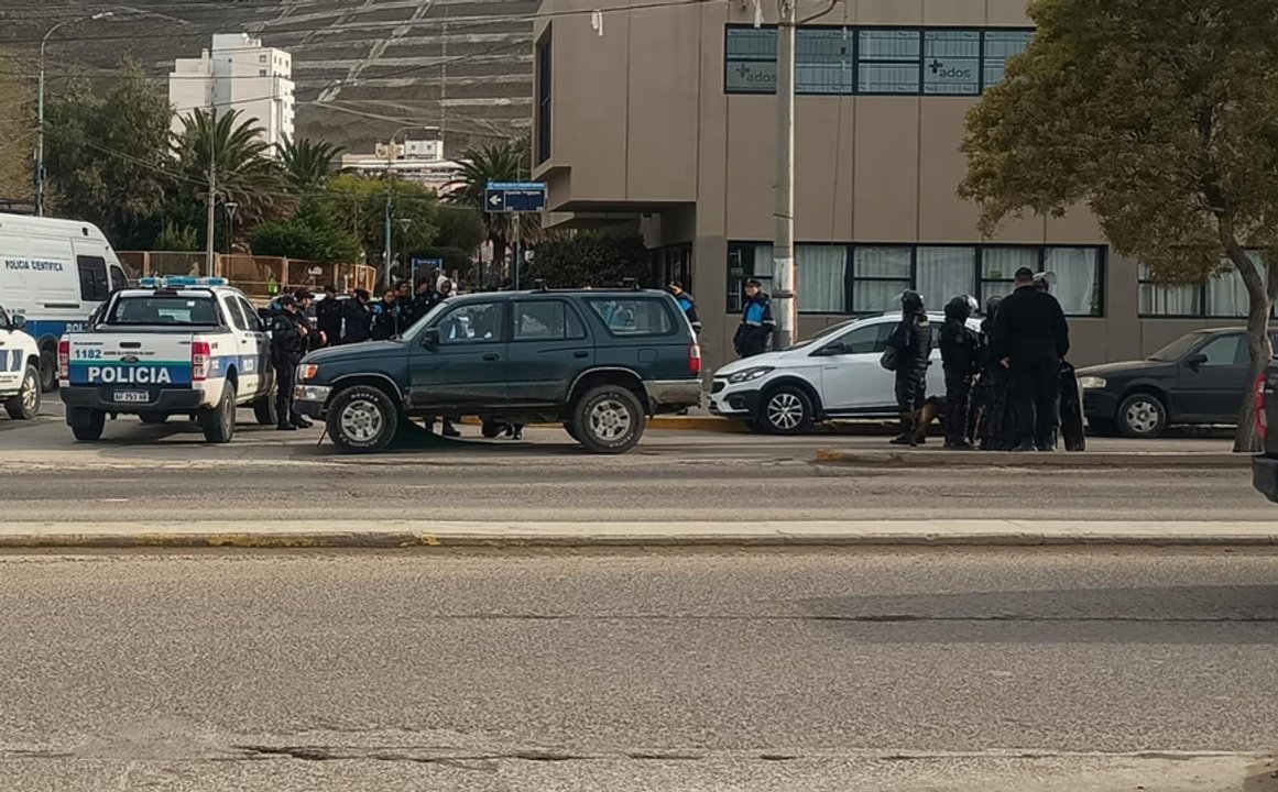 Un intento de atropello durante una protesta de ATE en Comodoro Rivadavia