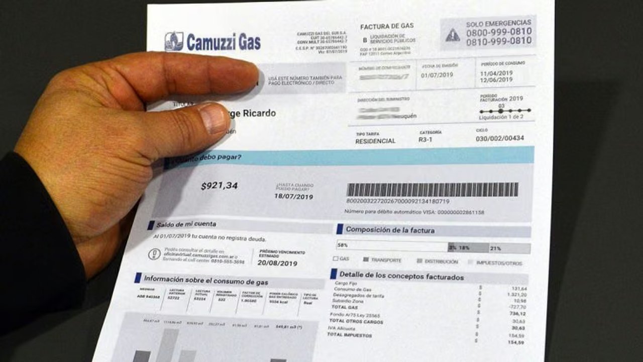 Comodoro Rivadavia anticipa boletas de gas que podrían superar los $250.000