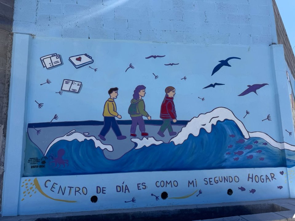 Inauguran mural colectivo en Comodoro para visibilizar la salud mental