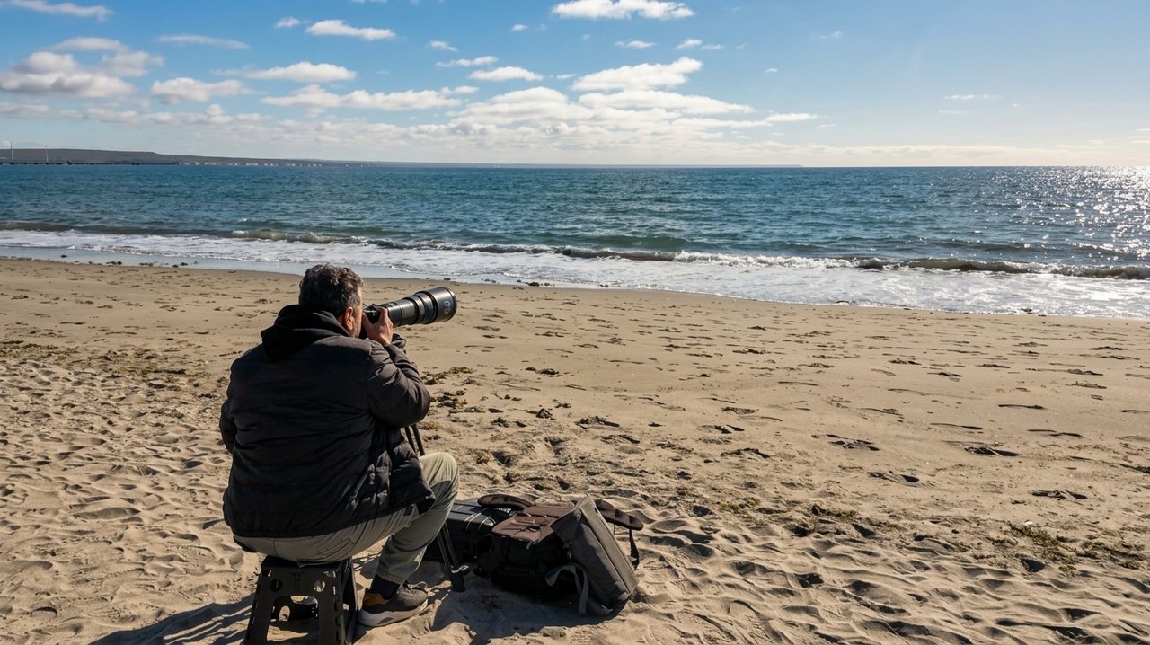 Maxi Jonas: el fotógrafo de Chubut que narra la vida de ballenas