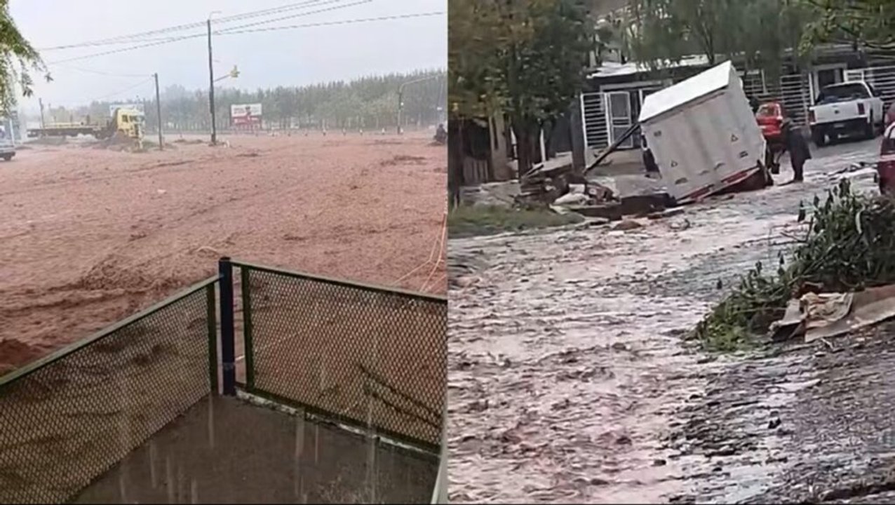 Temporal afecta a Añelo: calles inundadas, rutas cortadas y suspensión de clases
